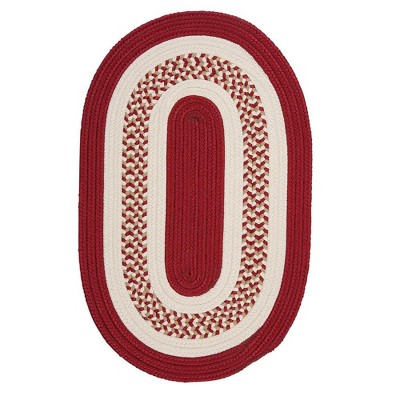 Colonial Mills Flowers Bay - Red 5 Ft x7 Ft Oval Rug Indoor/Outdoor 100% Polypropylene