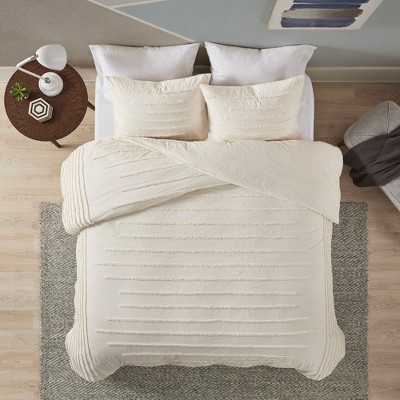 Intelligent Design 3Pcs Comforter Set, Modern Cozy Bedding Set, Cotton Bed Comforter, Ivory, Full/Queen — фото 3
