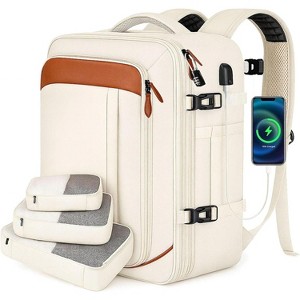 Airline Approved 18x14x8 Travel Backpack, 40L Expandable Carry On with 3 Packing Cubes, Fits 17.3" Laptop - 1 of 4