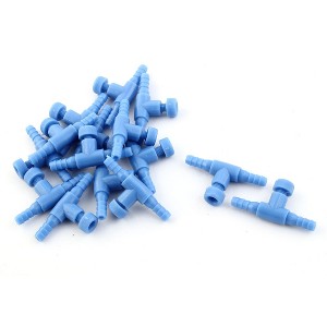 Unique Bargains Fish Tank Aquarium Plastic Air Control Valve Connector Light Blue 15 Pcs - 1 of 4