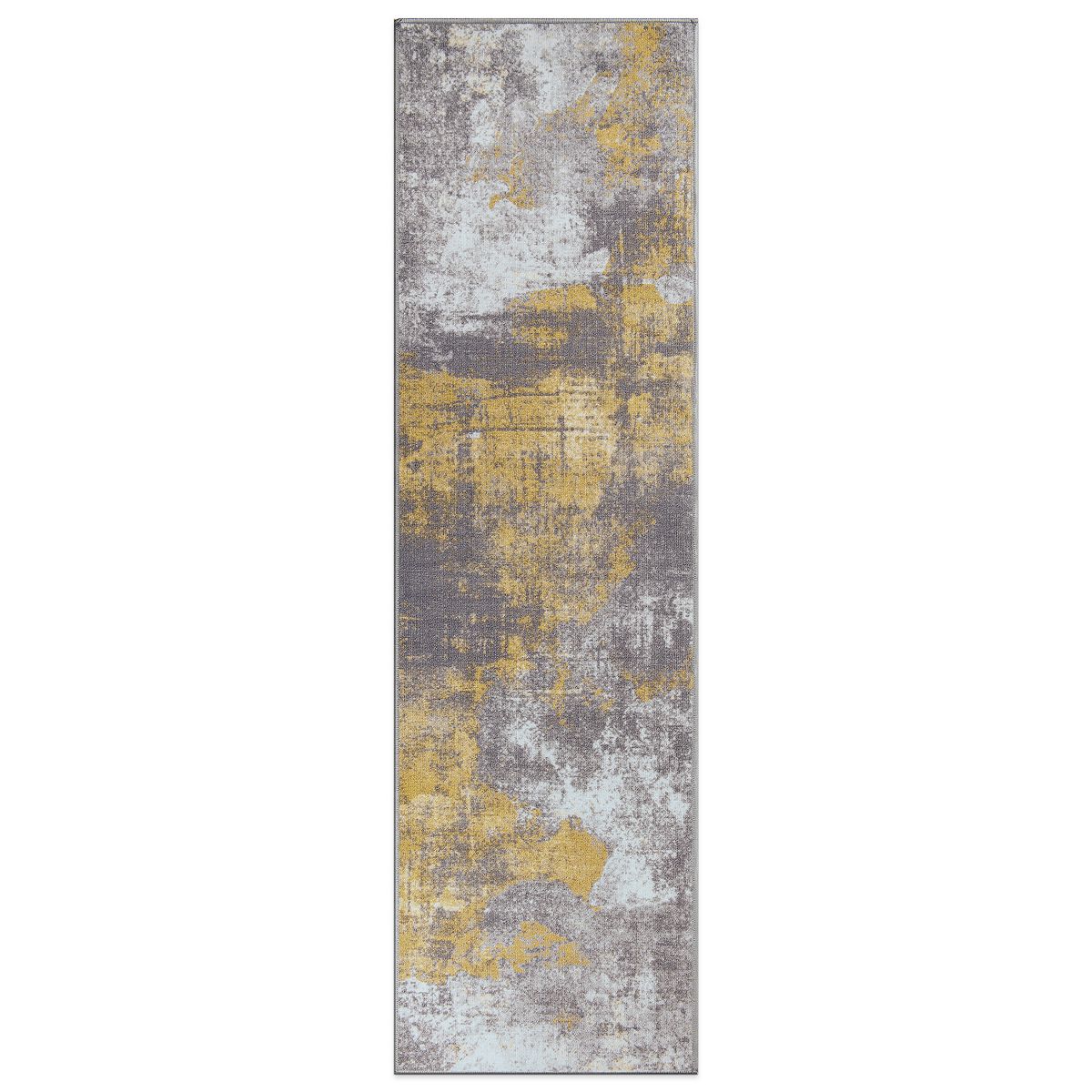 World Rug Gallery Contemporary Distressed Abstract Non Slip Area Rug: Stain & Fade-Resistant, Low Loop Pile