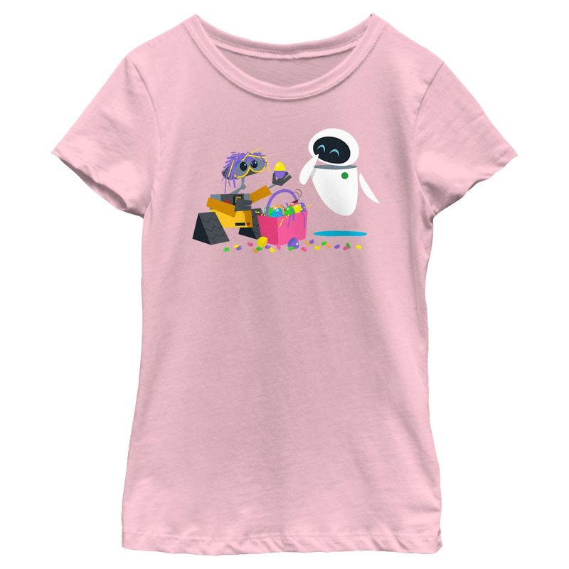 Girl's Wall-E Easter Basket Fun T-Shirt, 1 of 5
