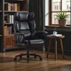 Mshliw Modern Office Chair, Ergonomic High-Back Leather Executive Desk Chair with Wide Seat, Adjustable Lumbar Support & Clamshell Armrests - 2 of 4