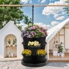 VECELO 5-Tier Vertical Garden Planter, Self Watering Stackable Planter with Wheels for Strawberries, Flowers, Vegetables, Set of 1/2 - 4 of 4