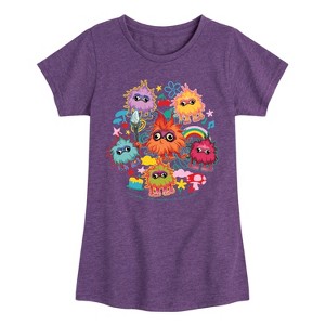 Girls' - Smurfs - Poot Collage Fitted Short Sleeve Graphic T-Shirt - 1 of 3
