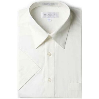 Marquis Men's Short Sleeve Regular Fit Dress shirt - S To 4XL