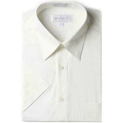 Marquis Men's White Big & Tall Short Sleeve Regular Fit Dress shirt - 4X  Large