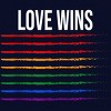Adult Design By Humans Pride Love Wins Ink Stripes By Belugastore T-Shirt - 2 of 2