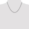 Black Bow Jewelry 2.9mm 14k White Gold Beveled Solid Curb Chain Necklace - 2 of 4