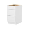 HOMLUX Easy-DIY 24 in D x 34.5 in H in Shaker White Ready to Assemble Drawer Base Kitchen Cabinet With 3-Drawers - 4 of 4
