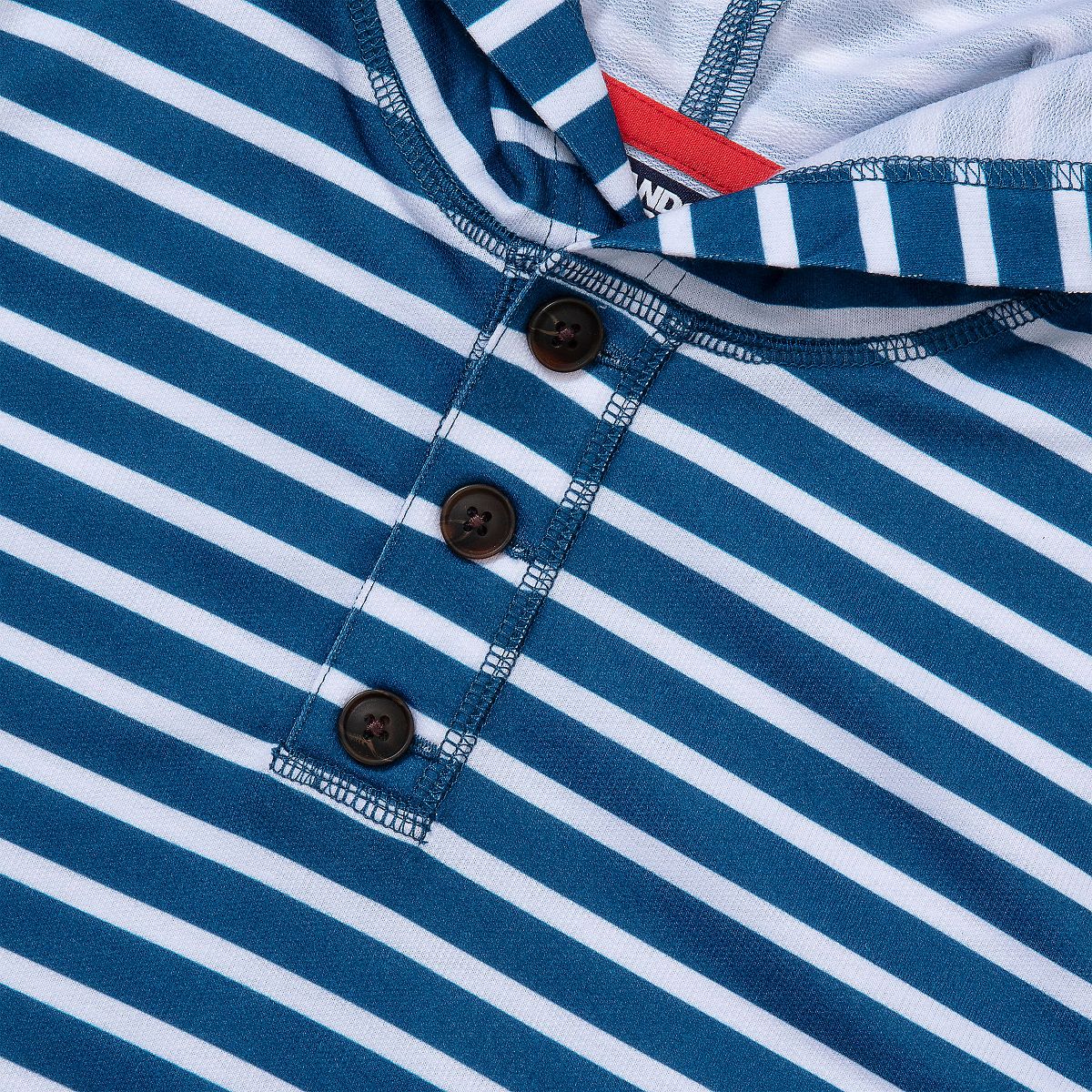 Lands' End Kids Henley Pullover Hoodie - thumbnail 6
