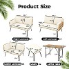 6 Pieces Outdoor Sectional L-Shaped Patio Sofa Set, Rattan Patio Conversation Set with Cushions & Wood Dining Table, for Backyard Garden Balcony Deck - 4 of 4