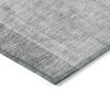 Gray Silver And Charcoal Geometric Washable Indoor Outdoor Area Rug - 4 of 4
