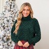 Women's Cozy Green Turtleneck Pullover Sweater - Cupshe - 2 of 4