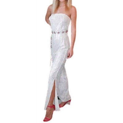 Women's Sequin Jumpsuit - Blue Buttercup