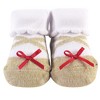 Hudson Baby Infant Girls Socks Boxed Giftset, Red Gold, One Size - 4 of 4