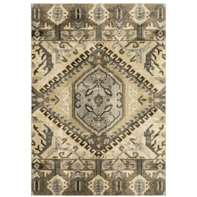Oriental Weavers Florence 5090D Tan/ Gold Indoor Area Rug - 5'3" x 7'6"