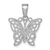 Black Bow Jewelry 14k White Gold Polished Cutout Butterfly Pendant, 16mm - 3 of 4