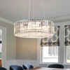 LLHZSY 6-Lights Crystal Pendant Chandelier for Dinning Room Living Room-19 7/10" -Chrome - 2 of 4
