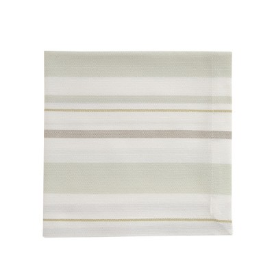 Split P Patience Stripe Napkin Set - White