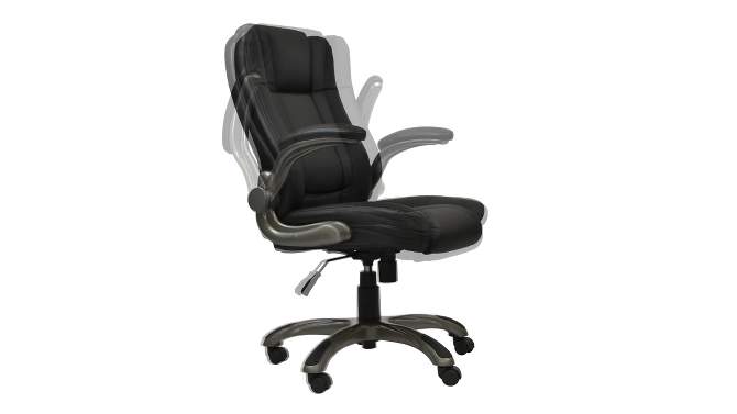 Medium Back Manager Chair with Flip-up Black - Techni Mobili, 2 of 11, play video