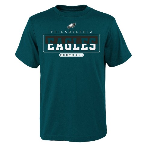 NFL Philadelphia Eagles Boys' Short Sleeve Brown Jersey - XS