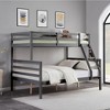 Dsvimoy Bed Wooden Twin Over Full with Safety Guardrails and Ladder for Kids, Gray, 78.35"*59.06"*61.81" - 2 of 4