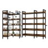 5-Tier Corner Shelf, L-Shaped Convertible Bookshelf with Industrial Design, Space-Saving Storage Unit for Study Room, Home Office - 3 of 4