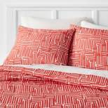 Tread Reversible Microfiber Comforter & Sheets Set Warm Red - Room Essentials™