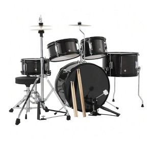 Coucheta 5-Piece Kids Drum Set - 16" Junior Kit with Cymbal, Pedal, Stool - Includes Sticks, for Boys & Girls - 1 of 4