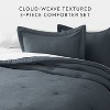 Cloud Weave Textured Comforter Set, Plush All-Season Down Alternative, Ultra Soft, 3-Piece Set - Becky Cameron - 4 of 4