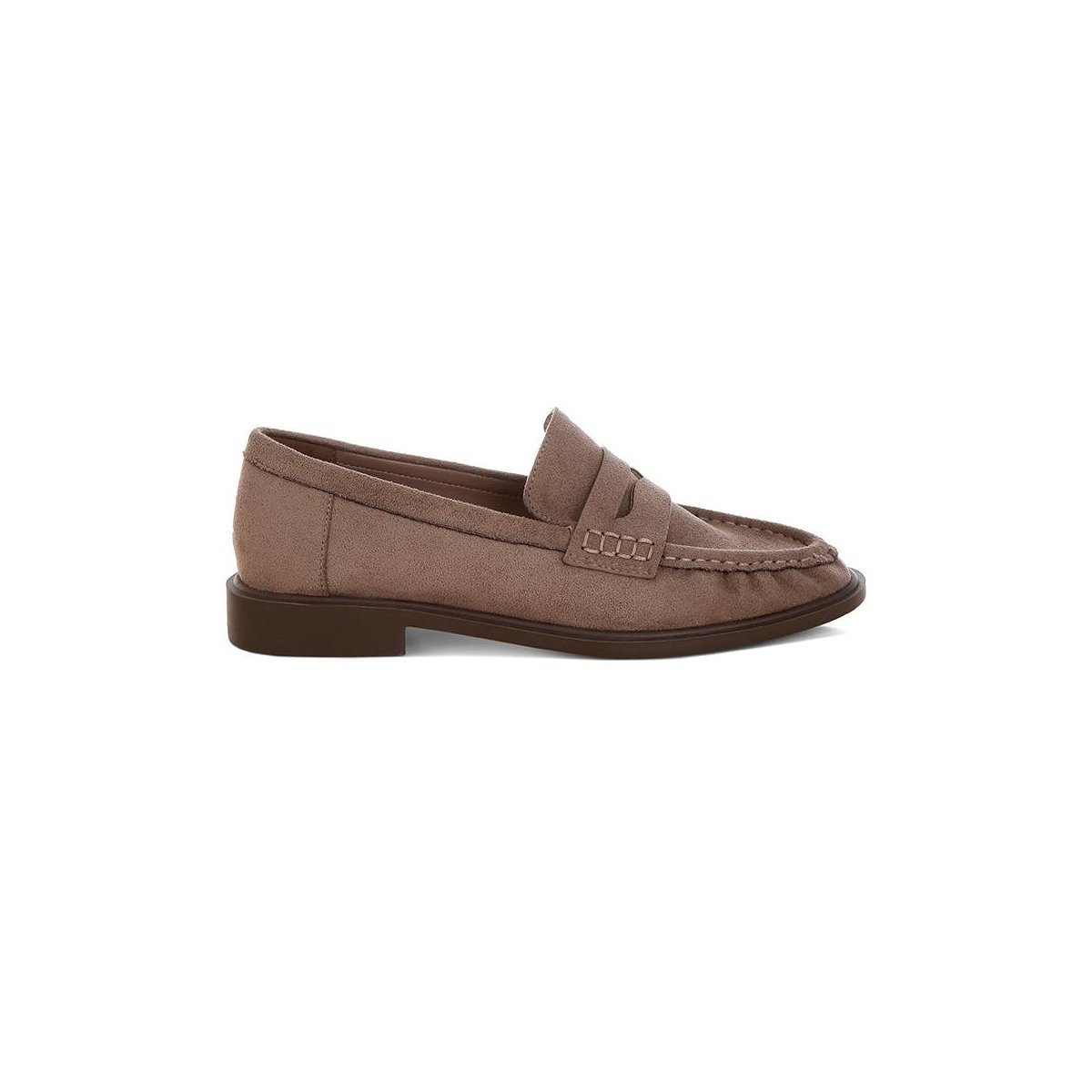 Женские туфли London Rag Womens Fhalko Penny Strap Low Block Heel Loafers 8 — фото 2