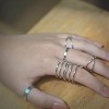Maya's Grace Stackable Midi and Knuckle Rings Set for Women, 6-Piece Boho Aesthetic Jewelry in Gold and Silver - 3 of 4
