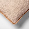Lumbar Textured Chambray Cotton Bed Decorative Throw Pillow  - Casaluna™ - 4 of 4