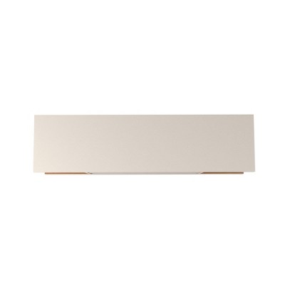 Utopia 54" Off-White and Maple Cream Modern TV Stand with 4 Shelves