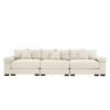Aukfa Oversized 130" Modular Corduroy Sofa Set - Reversible Sectional Couch with Ottoman, Fabric Upholstery for Living Room - 2 of 4