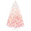 Yaheetech Pre-lit Flocked Artificial Christmas Tree with Warm Lights, PVC Branch Snow Frosted Xmas Tree with Foldable Stand - 2 of 4