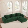 118'' Corduroy Velvet Modular 3-Seater Sofa with Footrest, Convertible Oversized Sofa Bed and Flexible Configuration - 4 of 4