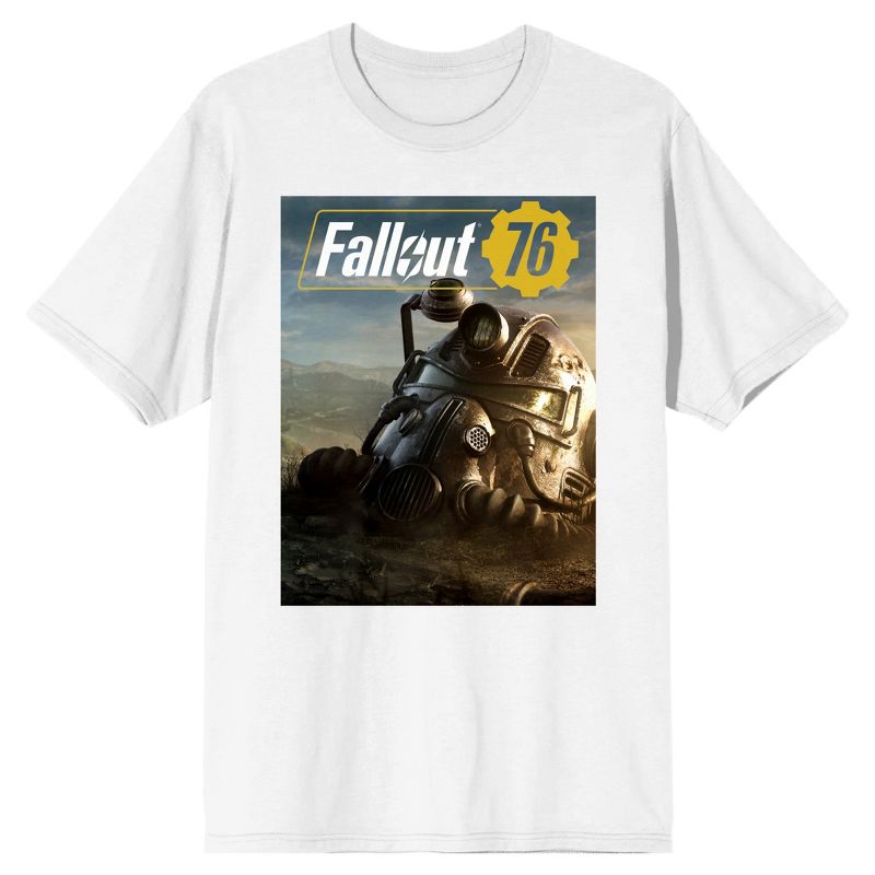 Fallout Helmet White Short Sleeve T-Shirt, 1 of 2