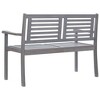 vidaXL Bench Grey Eucalyptus wood Medium Ergonomic Garden Bench - 4 of 4