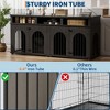 Garvee Double Dog Crate Furniture 71" Dog Kennel Furniture for 2 Medium Dogs, Heavy Duty Dogs Cage XL  with 3 Storage Shelves and 8 Adjustable Feet - 3 of 4