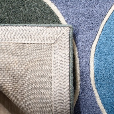 Soho 2' x 3' Grey and Multicolor Wool Area Rug
