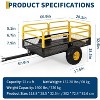 Clearance, ATV UTV Trailer Tow Behind Dump Cart, Heavy Duty Garden Utility Trailer with Removable Sides, All Terrain Tires, Pull Behind - 2 of 4