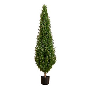Nearly Natural 5-ft UV Resistant Artificial Rosemary Cone Topiary Tree (Indoor/Outdoor) - 1 of 1