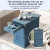 Nightstand,Vintage End Table With USB Ports And Multifunctional Drawer,Nightstand Table,Nightstand In Living Room-Cuddlewood - 3 of 4