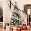 Flocked Christmas Tree, Xmas Tree with Pine Cones & Berries, Easy Assembly, Metal Stand Included for Indoor Outdoor Holiday Home Decor - 3 of 4