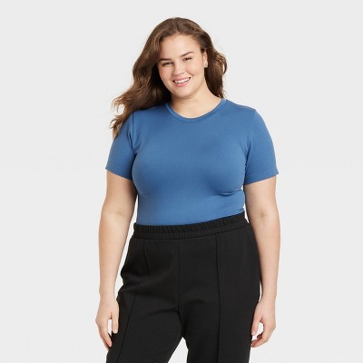 Women's Slim Fit Short Sleeve Seamless Baby T-Shirt - A New Day™