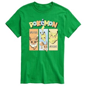Men's - Pokémon - Pikachu and Eevee Pastel Short Sleeve Graphic T-Shirt - 1 of 3