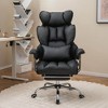 Costway Office Desk Chair Big and Tall Executive Office Chair with Footrest Lumbar Support Black/Grey/White - image 2 of 4