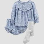 Carter's Just One You®️ Baby Girls' Floral & Bottom Set - Blue